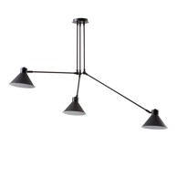 KAVE HOME Crna stropna svjetiljka 80x80 cm Dione 