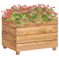 Posuda za sadnju 50x40x38 cm od reciklirane tikovine i čelika