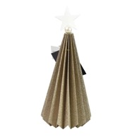 Božićni ukras bor od papira 21 cm bež