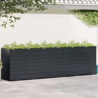 Skladištenje kanti za 6 kanti Crna 408 x 77 5 x 121 5 cm