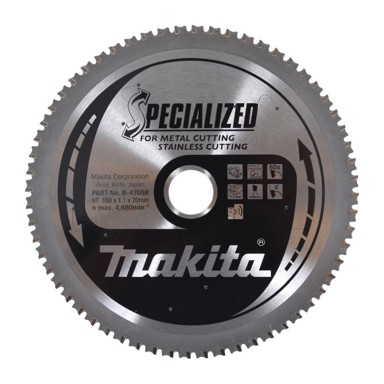 MAKITA list kružne pile za metal i nehrđajući čelik 150 x 20 mm, 60 zubi