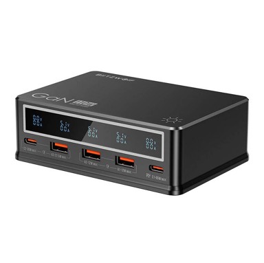 BLITZWOLF Punjač BW-i9, 110W, 2x USB-C + 3x USB-A, crni