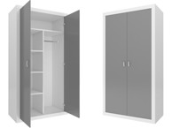 Dječji ormar Filip, sivi, 190×90×50 cm