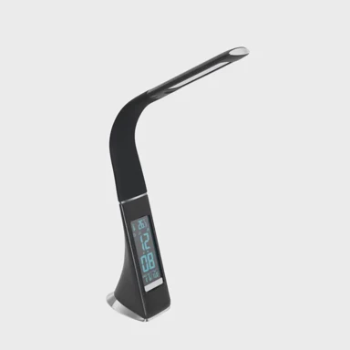 Stolna lampa Cognoli, LED 3,2W, 300lm, sa satom, na dodir, dimabilna, crna