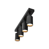 GREEN TECH Stropna svjetiljka 4xGU10, crna