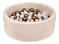 ELIS DESIGN Dječji bazen 90x30 cm, s kuglicama 200 komada, bež sivi