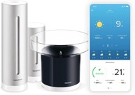 NETATMO Pametna vremenska stanica sa zidnim nosačem, Wi-Fi, unutarnji i vanjski senzor, mjerač kiše