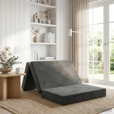Sofa na razvlačenje, 100 x 67 x 45 cm, tamnosiva