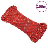 Brodski konop, crveni, 3 mm, 100 m, od polipropilena