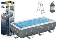 BESTWAY Montažni bazen 404×201×100 cm (56442), sivi