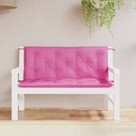 Jastuci za vrtnu klupu 2 kom ružičasti 120x50x7 cm tkanina