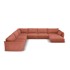 MAZZINI SOFAS Crvena kutna garnitura (lijevi kut) Vanda, 384x284x85 cm