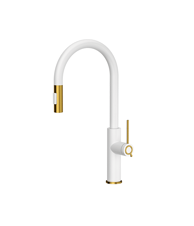 QUADRON Slavina Jennifer, snježno bijela, nano PVD zlato