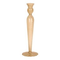 PT LIVING Svjetlosmeđi stakleni svijećnjak Swirl, visina 26,5 cm