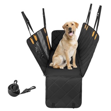 Pasja deka za stražnje sjedalo automobila, vodootporna, 215x148 cm, crna