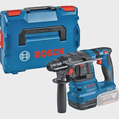 BOSCH Professional Aku čekić bušilica GBH 18V-22, solo (plava/crna, L-BOXX)