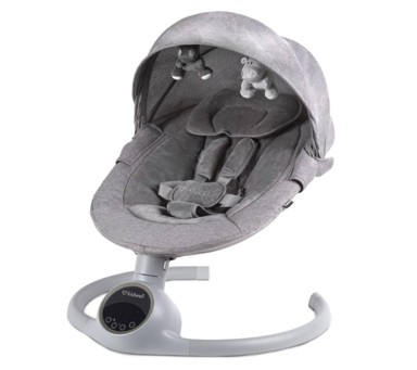 KIDWELL Električna stolica za ljuljanje Reve 2 u 1, siva  