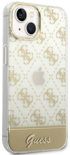 GUESS Maska ​Glitter Logo ​za iPhone 14, zlatna