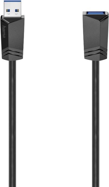 HAMA USB produžni kabel USB-A na USB-A, 1.5 m, crna
