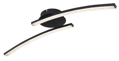 GLOBO Stropna lampa Jules, 12 W, crna, 67169-12