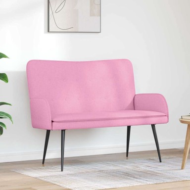 Sofa za dvije osobe, ružičasta, 115 x 61 x 87 cm