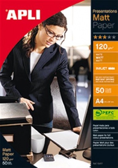 APLI Foto papir A4 Matt, 120 g, 50 listova