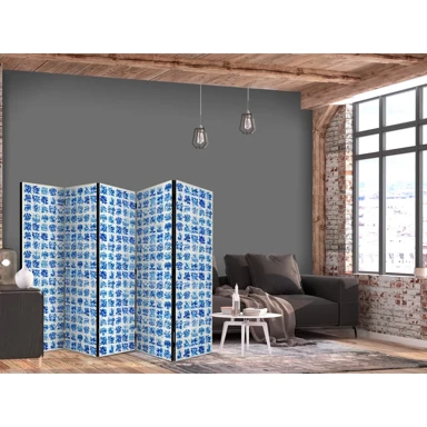Paravan Keramičke pločice, tradicionalne portugalske plave pločice azulejos, 225x172 cm, jednostrani