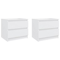 Noćni ormarići 2 kom bijeli 50 x 39 x 43,5 cm konstruirano drvo