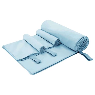 Set sportskih ručnika 3 kom, plava, polyester i polyamid