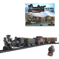 Željeznički set, 95 cm, na daljinski, parna lokomotiva