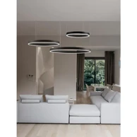 NOVA LUCE Visilica Motif NL9530170, LED 140 W, 3000 K, 7840 lm, dimabilna, IP20, crna