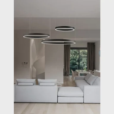 NOVA LUCE Visilica Motif NL9530170, LED 140 W, 3000 K, 7840 lm, dimabilna, IP20, crna