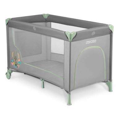 RICOKIDS Putni krevetić RK-240, 125 x 65 x 78 cm, sivo-menta