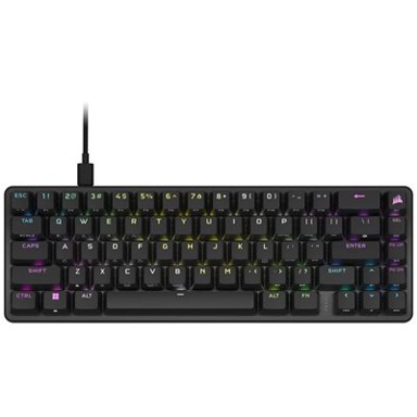 CORSAIR Tipkovnica K65 Pro Mini RGB, optičko-mehanička, Corsair OPX, US Layout, USB, crna