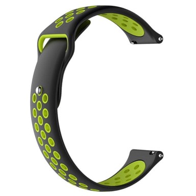 B-STRAP Silicone Sport remen za Huawei Watch GT2 42mm, black/green