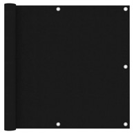 Balkonski zastor 90 x 400 cm Oxford, crni