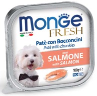 MONGE Hrana za pse Fresh Pate, komadići s lososom, 100 g