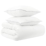 Set popluna 3 kom 135 x 220 cm, sve sezone bambus, bijeli