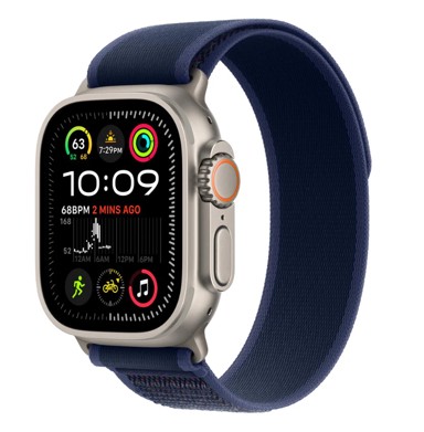 APPLE Pametni sat Ultra2 v2 Cellular, 49mm, Natural Titanium kućište, plavi Trail Loop - M/L