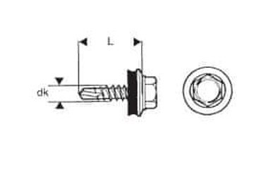 WSB 35 7021G Samobušeći vijak 4,8x35 mm RAL 7021, crno