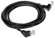 DELTA Mrežni patch kabel RJ45 Cat.5e U/UTP, kutni utikači, 3 m, crni