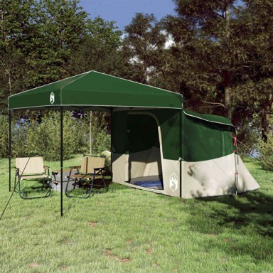 Set kamp šatora s krovom 2 kom, zeleni