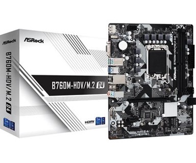 ASROCK Matična ploča B760M-HDV/M.2 D4, Intel B760, DDR4, mATX, s. 1700