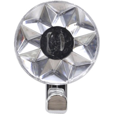 TENDANCE Kukica s 3D ljepljivom trakom, PS/AB, oblik zvijezde, srebrna