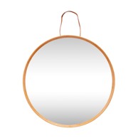 HÜBSCH Zidno ogledalo s okvirom od bambusa ø 60 cm Mood 