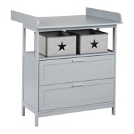 ROBA Siva dječja komoda s promjenjivim stolom 87x100x75 cm Hamburg 