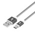 USB-C pleteni kabel 1,5 m, sivi