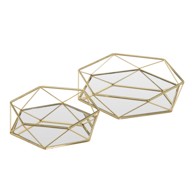 CASA SELECCIÓN Metalni ukrasni pladnjevi 2 kom ø 25 cm