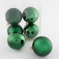 Plastične kuglice, set 6 kom, ø 8 cm, zelene