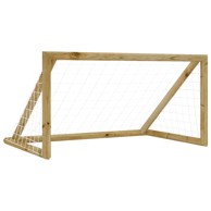 Nogometni gol s mrežom 160x100x80 cm, od impregnirane borovine